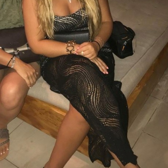 Hot Miami Styles Dresses & Skirts - Lace Black & Beige Maxi dress ✨